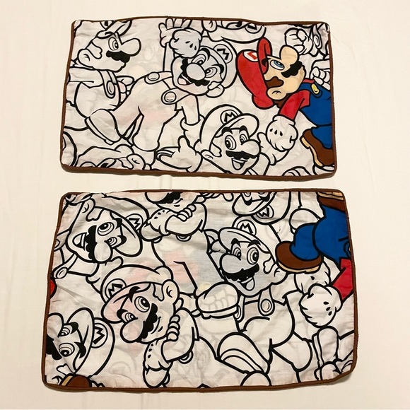 Lot of 2 Super Mario Character Pillowcases - Picture 1 of 16